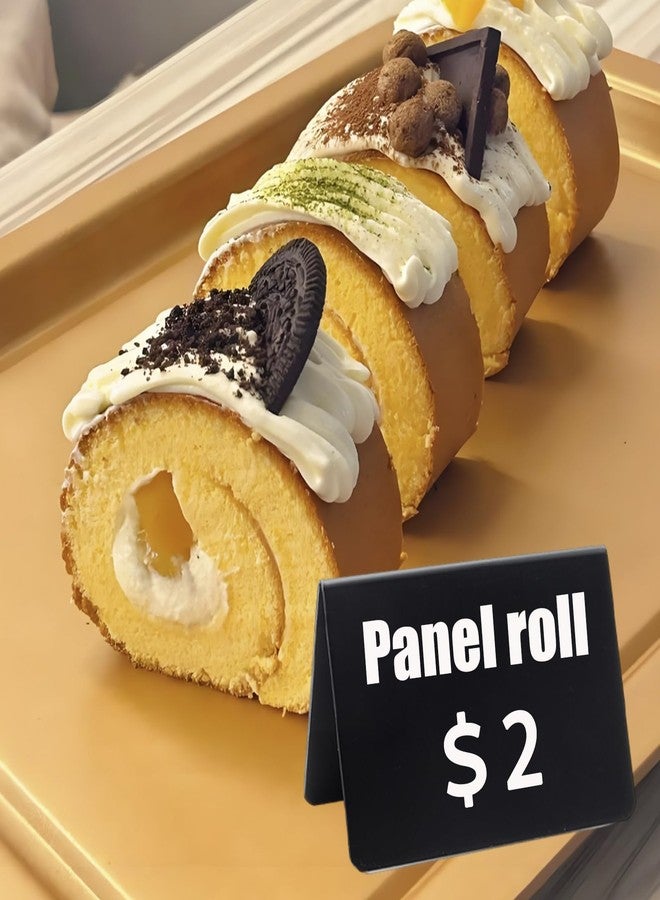 مجموعة ويندونك من 15 لافتة صغيرة للسبورة لحفلات البوفيه، لافتات طاولة قابلة لإعادة الاستخدام مقاس 4 × 3 بوصات مع قلم سبورة وقطعة قماش للمسح، ملصقات طعام للطاولة لحفلات الزفاف والمخبوزات (نمط V) - Image 5